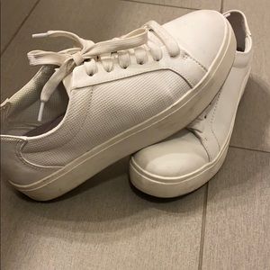 White platform sneakers